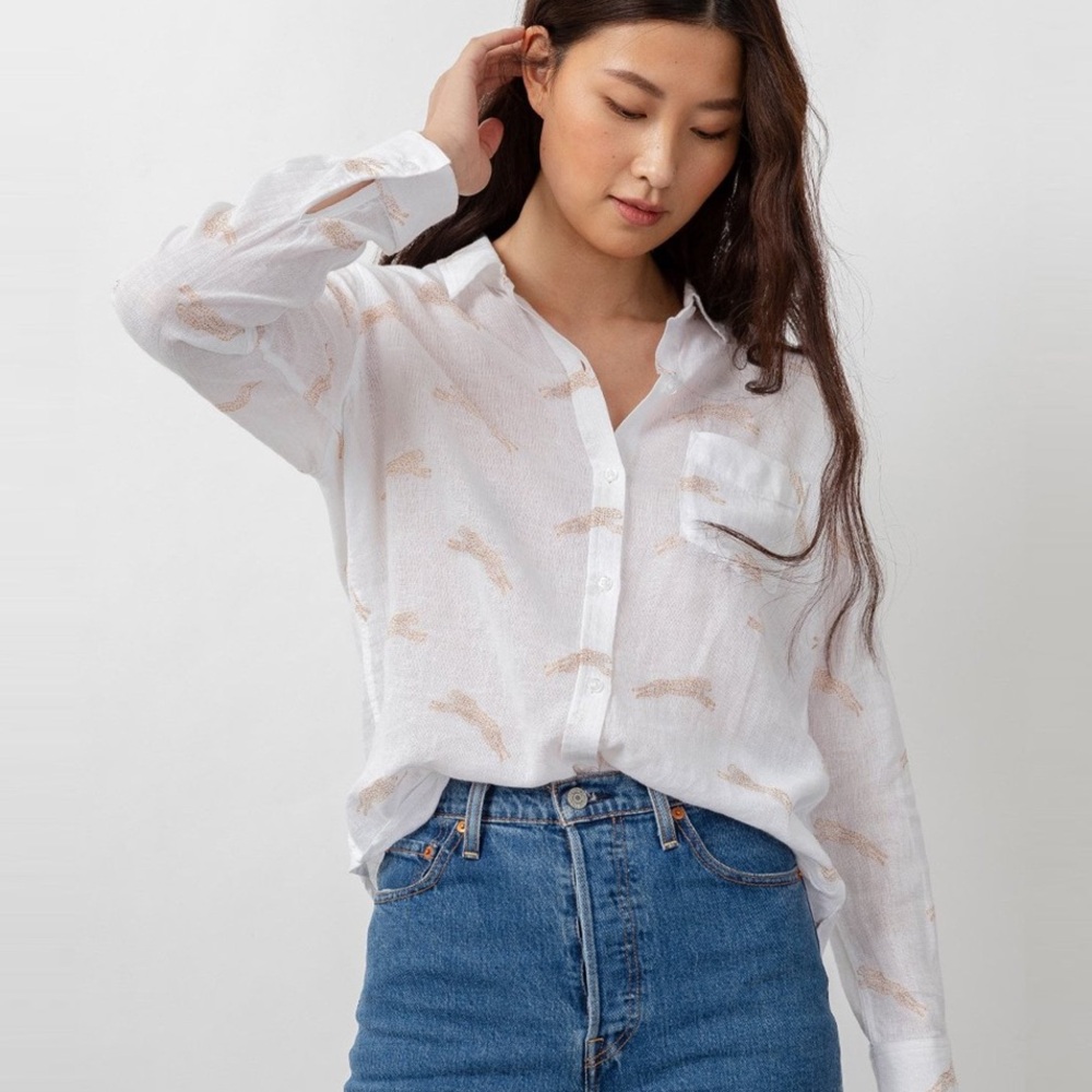 Rails Charli golden cheetah shirt